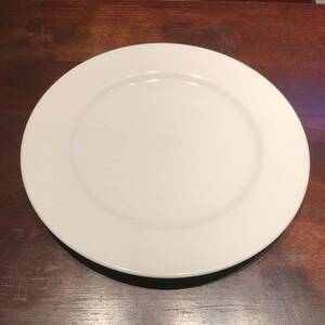 0101③ round shape plate flat plate white < for kitchen use goods > 1 sheets 