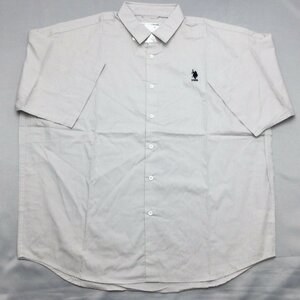 【送料無料】【新品】US.POLO.ASSN　メンズ半袖コットンシャツ（超ゆったりタイプ）　　L　　ライトグレー★12708