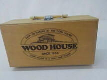 TIN●○WOOD HOUSE　収納ケース　木製　箱　ウッドハウス　4-8/26（も）_画像2