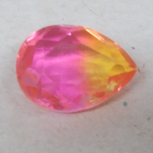 [8.58 ct] バイカラー 合成トルマリン ピアシェイプドカット ルース 宝石 ジュエリー