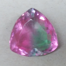 [8.88 ct] バイカラー 合成トルマリン トリリオンカット ルース 宝石 ジュエリー_画像1