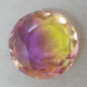 [9.34 ct] バイカラー 合成トルマリン ラウンドカット ルース 宝石 ジュエリー