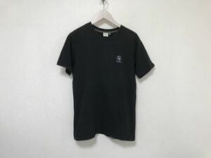 本物エーグルAIGLEコットンロゴプリント半袖TシャツメンズアメカジサーフミリタリーMビジネスストリートスケーター黒ブラックアウトドア