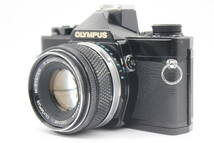 Y2197 オリンパス Olympus OM-1N ブラックペイント Auto-S 50mm F1.8 ボディ レンズセット ジャンク_画像1