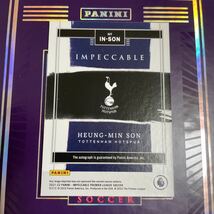 Panini impeccable soccer 2021-22 Tottenham Hotspur /99 auto Heung-Min Son 孫興民 ソン 直書きサインカード トッテナム 韓国代表_画像5