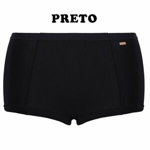  Boxer shorts underwear pants lady's shorts beautiful .b radio-controller Lien cut S size black (Preto) 40356