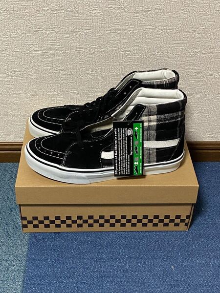 【新品未使用】VANS SK8-HI V38FLANNEL バンズ フランネル チェック柄 ブラック 26.5cm