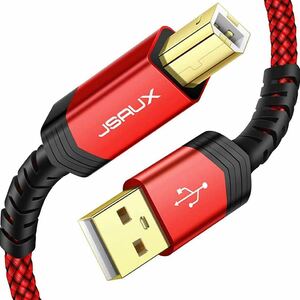 JSAUX USB 2.0 プリンター ケーブル タイプAオス - タイプBオス
