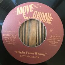 ★送料込み！お買い逃がしの方！【Pat Satchmo/A Handful Of Friends/The Kingstonians/Right From Wrong】新品7inch！Move & Groove JPN_画像2