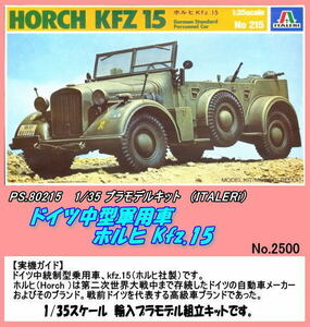 PRM-80215 1/35プラキット　カプロニ Kfz.15　（イタレリ）