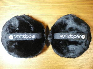 ★新品未使用 ボンジッパー イヤー パッド VONZIPPER EAR PADS ブラック ファー 左右セット★