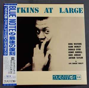 ◯未使用◯TOSHIBA／JAPAN◯MONO◯DOUG WATKINS◯TRANSITION TRLP-20◯　WATKINS AT LARGE ◯