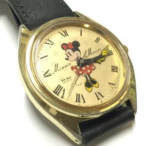 [ retro * Vintage ] работа товар Seiko Alba SEIKO ALBA Disney время Minnie Mouse наручные часы герой часы 