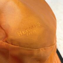 1円～【HERMES エルメス】帽子 ハット バケットハット 56サイズ 正規品 フランス製 ポリエステル ナイロン ユニセックス 男女兼用_画像8