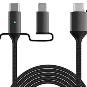 5-in-1 マルチケーブル 充電ケーブル 60W PD 高速充電 6通り