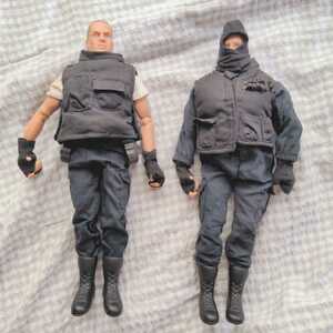 アメリカ ミリタリーフィギュア 2体セット SWAT 特殊警察 G.I.ジョー 着せ替え アクションフィギュア USA
