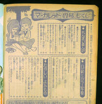 週刊マーガレット 1966年 47号 鈴原研一郎/小山葉子/古賀新一(新連載) 益子かつみ/峯岸ひろみ(読切) 加山雄三/吉永小百合/渡哲也/内藤洋子_画像2