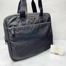 1円【超美品！】PRADA MILANO プラダ ミラノ トートバッグ ショルダー ビジネスバッグ ナイロン ブラック イタリア製 本物 超美品 1スタ　_画像1