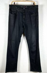 21MEN*Forever21 men's jeans black Denim black slim strut stretch four ever 21 21 men G bread fastener zipper 