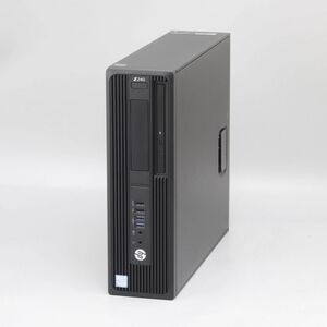 1円スタート Quadro P600 搭載 動作良好 HP Z240 SFF Workstation Xeon E3-1270 v5 3.6GHz 32GB SSD新品240GB Win10 Pro 保証付き