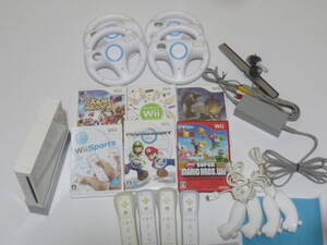 WH24【即日配送 送料無料 動作確認済】Wii すぐに4人で遊べるセット 本体 マリオカート 大乱闘スマッシュブラザーズ Wiiスポーツ マリオ