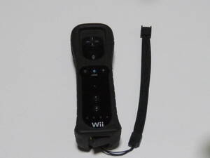 R046【送料無料 即日発送 動作確認済】Wii リモコン ストラップ ジャケット 任天堂 Nintendo 純正 RVL-003 黒 ブラック コントローラー