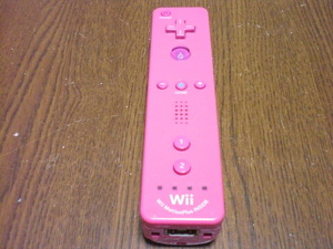 R051【即日配送　送料無料】Wii　リモコン　モーションプラス　純正（動作確認済)　ピンク　RVL-036　コントローラ