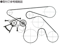 ハイエース レジアスエース TRH226K TRH228B Vベルトオートテンショナー BANDO バンドー製 純正品番 16620-75051 送料無料_画像2