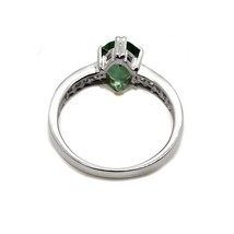 【リング】プラチナ(Pt900) トルマリン(1.31ct) ダイヤモンド(0.18ct) ソーティング付き 11号 4.3g_画像2