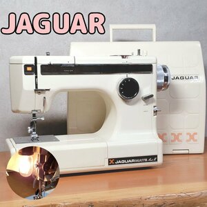 家庭用ミシン　JAGUAR　MATEmaku３　フットコントローラー　ミシン　ハンドメイド　専用ケース付き　レトロ【100i1922】