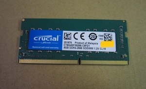 Crucial Crew car ru* Note PC for memory CT8G4SFS8266 8GB 1 sheets DDR4-2666 SO-DIMM