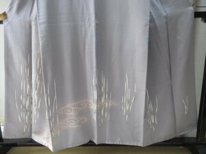Art hand Auction 25123 colors Tomesode sleeve ♪ One crest! Gray! Flowing water pattern! Hand-painted Yuzen! Length 157! Sleeve 64! Good condition ♪, fashion, women's kimono, kimono, Tomesode
