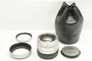 【アルプスカメラ】美品 CONTAX コンタックス Carl Zeiss Planar T* 45mm F2 G用 AF 単焦点レンズ フィルター・フード付 220701e