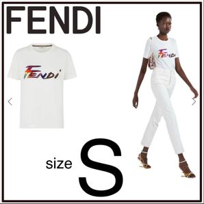 定価約半額!スパンコール付きコットンジャージーTシャツ FENDI