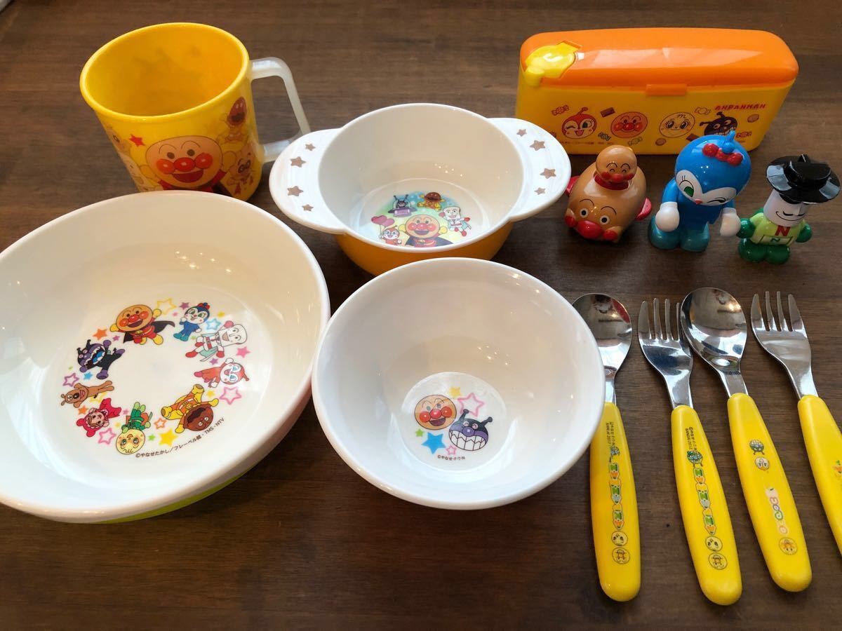 低価格の かつどんまん アンパンマンノベルティ子供食器3点セット 新品