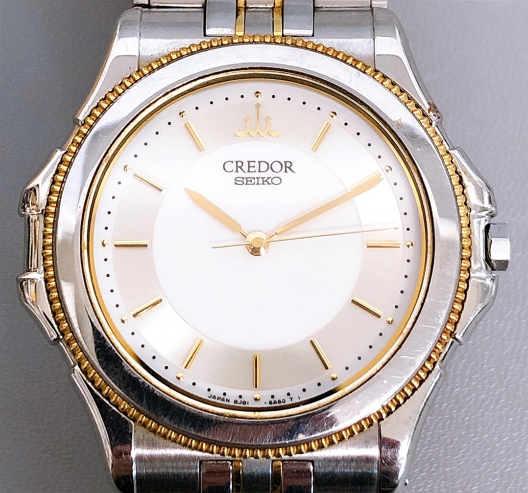 第一ネット第一ネットSEIKOクレドール.メンズ腕時計ss 18KTモデル8J81