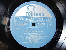THE PLATTERS●THE PLATTERS SING LATINO Fontana SFL 13040●211006t1-rcd-12-fnレコード米LP米盤US盤プラッターズラテンR&B_画像3