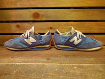 ビンテージ70's★New Balance 320 ランニングシューズ青 約24cm★60's80'sニューバランスレディースシューズナイロン×スウェード古靴USA_画像4