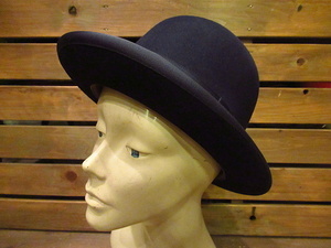 ビンテージ50's★DEADSTOCK STETSON St.Regisホンブルグハット紺7 1/8★191105n1 1950sデッドストックステットソンフェドラハット