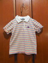 ビンテージ80's●IZOD LACOSTEマルチカラーボーダーポロシャツsize T3●220818r12-k-plsh古着トップスラコステアイゾッドUSA_画像1