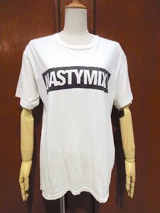 ビンテージ90's●NASTYMIX RECORDSコットン両面プリントTシャツsize L(42-44)●220822r3-m-tsh-ot古着レコードトップス1990s