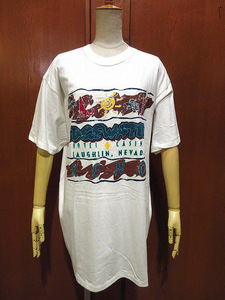 ビンテージ80's90's●DEADSTOCK EDGEWATERホテル&カジノプリントTシャツsize XL●210321f8-m-tsh-ot古着半袖シャツデッドストック