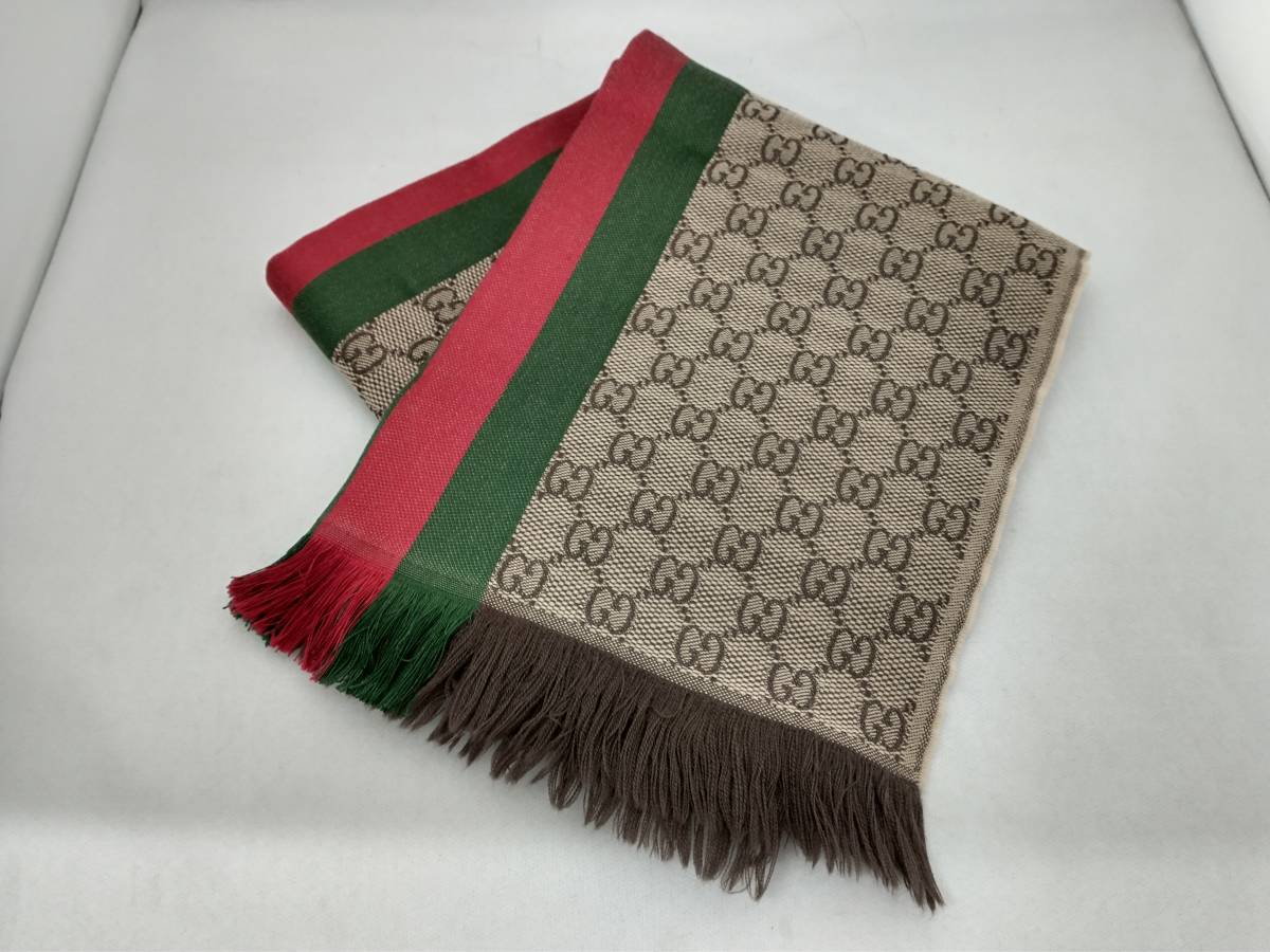 グッチマフラー グレー シェリー GUCCIシェリーラインマフラー グッチマフラー グレー シェリー GUCCIシェリーラインマフラー