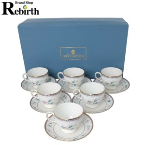 WEDGWOOD/ウェッジウッド カップ&ソーサー 6客セット SUNBURST サンバースト BONE CHINA NT 美品