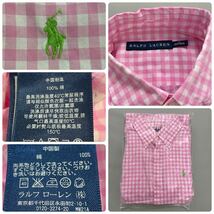 ラルフローレン Ralph Lauren 半袖　ギンガムチェック　ボタンダウンシャツ　S165サイズ_画像4