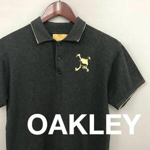 オークリー OAKLEY はん半袖 ポロシャツ メンズ ファッション 衣類 ゴルフウェアー スカル Mサイズ ♭▼