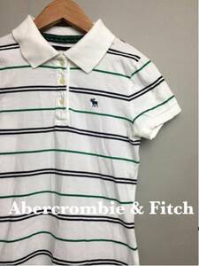 !^ Abercrombie & Fitch окантовка рисунок рубашка-поло с коротким рукавом Abercrombie & Fitch