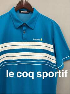 ルコック le coq sportif ルコックスポルティフ ドライポロシャツ メンズ 半袖 ゴルフウェアー LLサイズ ～◯