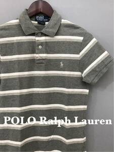 ポロ ラルフローレン POLO Ralph Lauren ポロシャツ ボーダー メンズ S サイズ かのこ グレー ！★