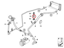 BMW E39 E46 E60 E61 E87 E90 E91 E92 F10 X1 X3 X5 Z4 LCI AC/エアコン プレッシャーセンサー Oリング付き 64536909257 64539181464 他_画像5